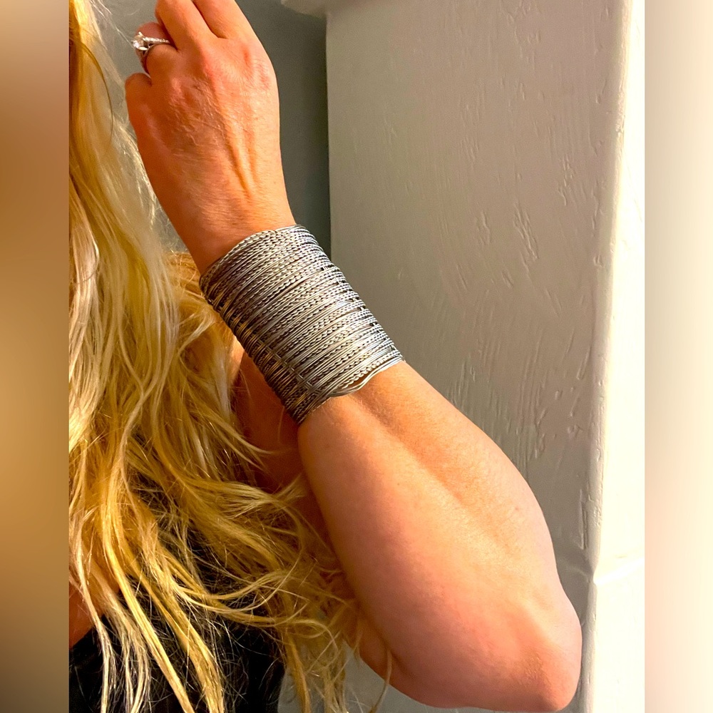 Art on your wrist - unique Silver cuff bracelet